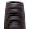 Uniquewise Brown Decorative Contemporary Mango Wood Ribbed Design Round Floor Vase, 30 Inch QI004431.M - alternate 3